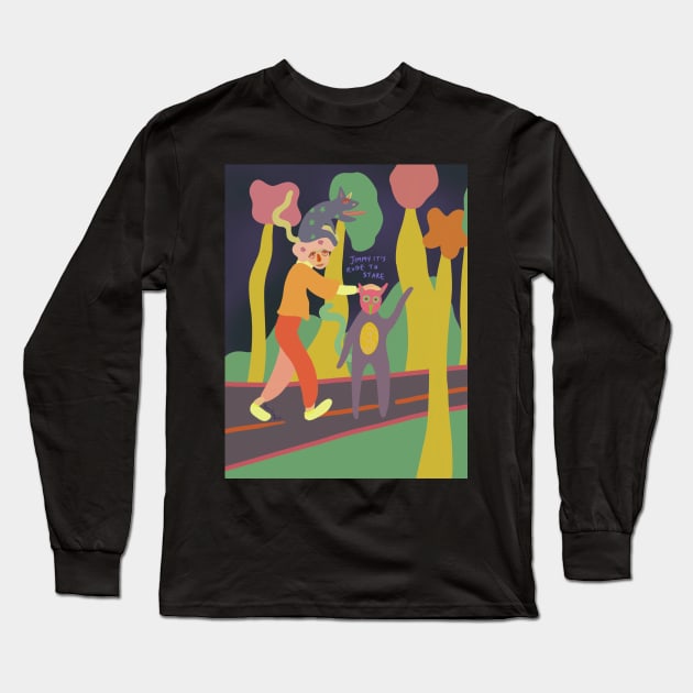 Jimmy it's rude to stare Long Sleeve T-Shirt by Peach Melt